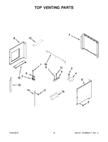 08 - Top Venting Parts parts for Whirlpool Microwave WOC95EC0AE01 from AppliancePartsPros.com