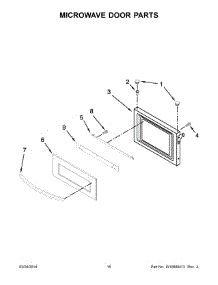 09 - Microwave Door Parts parts for Whirlpool Microwave WOC95EC0AE01 from AppliancePartsPros.com