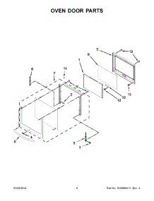 04 - Oven Door Parts parts for Whirlpool Microwave WOC95EC0AS01 from AppliancePartsPros.com