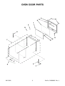 04 - Oven Door Parts parts for Whirlpool Microwave WOC97ES0ES00 from AppliancePartsPros.com