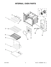 05 - Internal Oven Parts parts for Whirlpool Microwave WOC97ES0ES00 from AppliancePartsPros.com