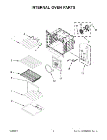 05 - Internal Oven Parts parts for Whirlpool Microwave WOC97ES0ES01 from AppliancePartsPros.com