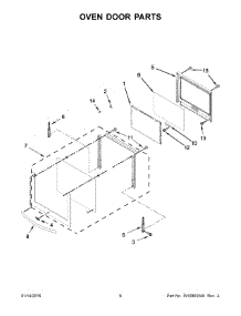 04 - Oven Door Parts parts for Whirlpool Microwave WOC97ES0ES02 from AppliancePartsPros.com