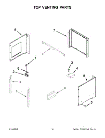 08 - Top Venting Parts parts for Whirlpool Microwave WOC97ES0ES02 from AppliancePartsPros.com