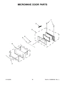 09 - Microwave Door Parts parts for Whirlpool Microwave WOC97ES0ES02 from AppliancePartsPros.com