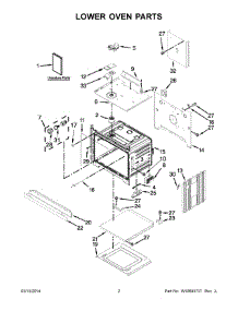 02 - Lower Oven Parts parts for Whirlpool Oven WOD51EC0AB02 from AppliancePartsPros.com