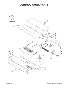 02 - Control Panel Parts parts for Whirlpool Oven WOD51EC0AT03 from AppliancePartsPros.com