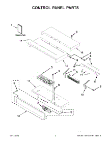 02 - Control Panel Parts parts for Whirlpool Range WOD51EC0AW05 from AppliancePartsPros.com