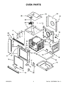 03 - Oven Parts parts for Whirlpool Oven WOD51ES4EB00 from AppliancePartsPros.com