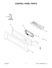 02 - Control Panel Parts parts for Whirlpool Oven WOD51ES4EW00 from AppliancePartsPros.com
