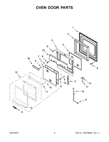 05 - Oven Door Parts parts for Whirlpool Oven WOD51ES4EW00 from AppliancePartsPros.com