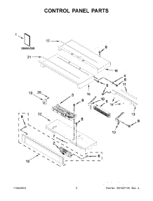 02 - Control Panel Parts parts for Whirlpool Range WOD93EC0AE05 from AppliancePartsPros.com