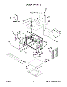02 - Oven Parts parts for Whirlpool Oven WOS51EC7AS03 from AppliancePartsPros.com