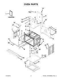 02 - Oven Parts parts for Whirlpool Range WOS51EC7AW04 from AppliancePartsPros.com