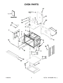 02 - Oven Parts parts for Whirlpool Range WOS92EC0AS04 from AppliancePartsPros.com