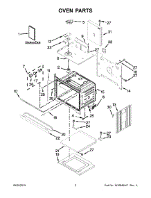 02 - Oven Parts parts for Whirlpool Oven WOS92EC7AS03 from AppliancePartsPros.com