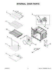 05 - Internal Oven Parts parts for Whirlpool Range WOS97ES0ES02 from AppliancePartsPros.com
