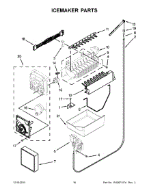 09 - Icemaker Parts parts for Whirlpool Refrigerator WRB322DMBW00 from AppliancePartsPros.com