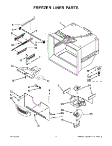 03 - Freezer Liner Parts parts for Whirlpool Refrigerator WRB329DFBM00 from AppliancePartsPros.com