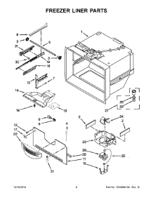 04 - Freezer Liner Parts parts for Whirlpool Refrigerator WRB329LFBM00 from AppliancePartsPros.com