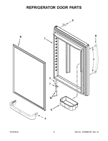 05 - Refrigerator Door Parts parts for Whirlpool Refrigerator WRB329LFBM00 from AppliancePartsPros.com