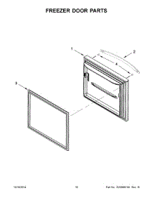 06 - Freezer Door Parts parts for Whirlpool Refrigerator WRB329LFBM00 from AppliancePartsPros.com
