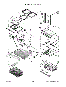 08 - Shelf Parts parts for Whirlpool Refrigerator WRF532SMBB00 from AppliancePartsPros.com