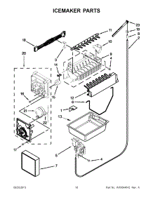 09 - Icemaker Parts parts for Whirlpool Refrigerator WRF532SMBB00 from AppliancePartsPros.com