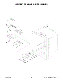 05 - Refrigerator Liner Parts parts for Whirlpool Refrigerator WRF532SMBB01 from AppliancePartsPros.com
