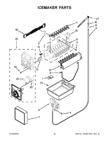 09 - Icemaker Parts parts for Whirlpool Refrigerator WRF532SMBB01 from AppliancePartsPros.com
