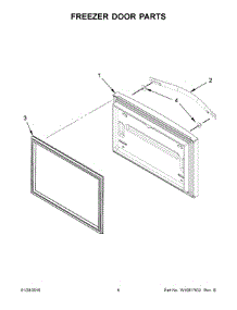 04 - Freezer Door Parts parts for Whirlpool Refrigerator WRF532SMBW01 from AppliancePartsPros.com
