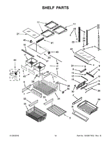 08 - Shelf Parts parts for Whirlpool Refrigerator WRF532SMBW01 from AppliancePartsPros.com
