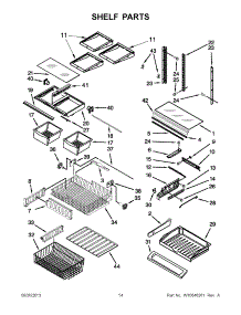 08 - Shelf Parts parts for Whirlpool Refrigerator WRF532SNBB00 from AppliancePartsPros.com