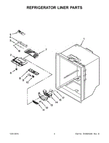 03 - Refrigerator Liner Parts parts for Whirlpool Refrigerator WRF532SNBM01 from AppliancePartsPros.com