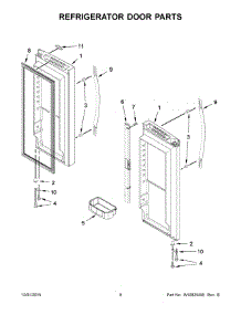 05 - Refrigerator Door Parts parts for Whirlpool Refrigerator WRF532SNBM01 from AppliancePartsPros.com