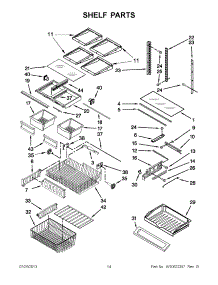 07 - Shelf Parts parts for Whirlpool Refrigerator WRF535SMBB00 from AppliancePartsPros.com