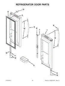 05 - Refrigerator Door Parts parts for Whirlpool Refrigerator WRF535SMBM00 from AppliancePartsPros.com