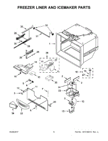 04 - Freezer Liner And Icemaker Parts parts for Whirlpool Refrigerator WRF535SMHW00 from AppliancePartsPros.com