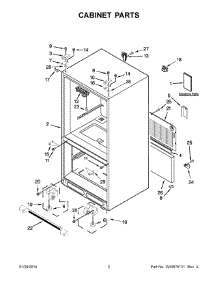 02 - Cabinet Parts parts for Whirlpool Refrigerator WRF535SWBM00 from AppliancePartsPros.com
