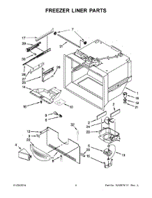03 - Freezer Liner Parts parts for Whirlpool Refrigerator WRF535SWBM00 from AppliancePartsPros.com