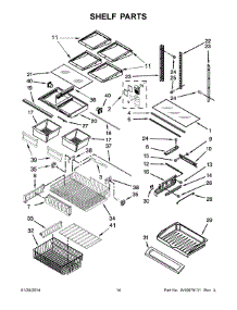 08 - Shelf Parts parts for Whirlpool Refrigerator WRF535SWBM00 from AppliancePartsPros.com