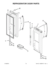 06 - Refrigerator Door Parts parts for Whirlpool Refrigerator WRF535SWBW00 from AppliancePartsPros.com