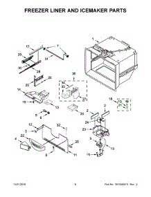 04 - Freezer Liner And Icemaker Parts parts for Whirlpool Refrigerator WRF535SWHW00 from AppliancePartsPros.com