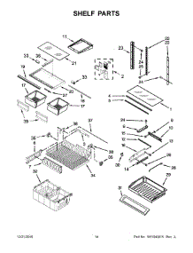 08 - Shelf Parts parts for Whirlpool Refrigerator WRF535SWHW00 from AppliancePartsPros.com