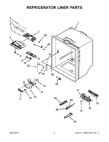 03 - Refrigerator Liner Parts parts for Whirlpool Refrigerator WRF540CWBM01 from AppliancePartsPros.com