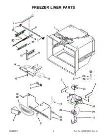 04 - Freezer Liner Parts parts for Whirlpool Refrigerator WRF540CWBW01 from AppliancePartsPros.com