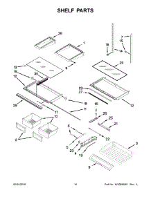 08 - Shelf Parts parts for Whirlpool Refrigerator WRF555SDFZ00 from AppliancePartsPros.com