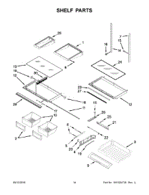 08 - Shelf Parts parts for Whirlpool Refrigerator WRF555SDFZ02 from AppliancePartsPros.com