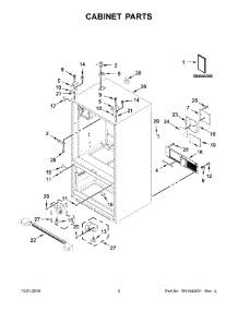 02 - Cabinet Parts parts for Whirlpool Refrigerator WRF555SDHV00 from AppliancePartsPros.com