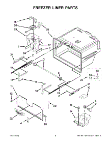 04 - Freezer Liner Parts parts for Whirlpool Refrigerator WRF555SDHV00 from AppliancePartsPros.com